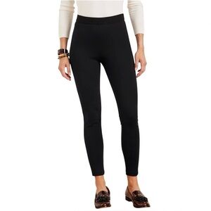 NWT Talbots SoHo Black Ankle Pants High Waist Stretch Slim Leggings Travel Sz 10